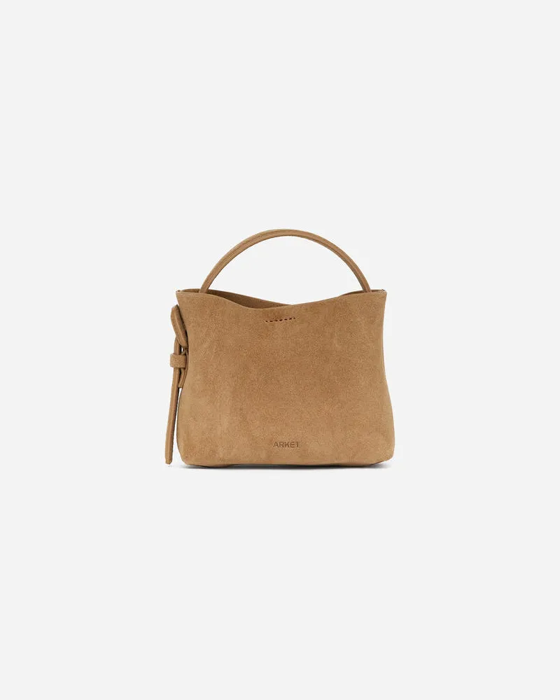 Arket Umhängetasche Aus Wildleder - Beige Beige
