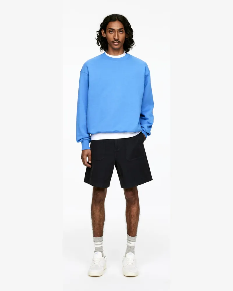 Arket Twillshorts Im Workwear-Look -Blau Blau