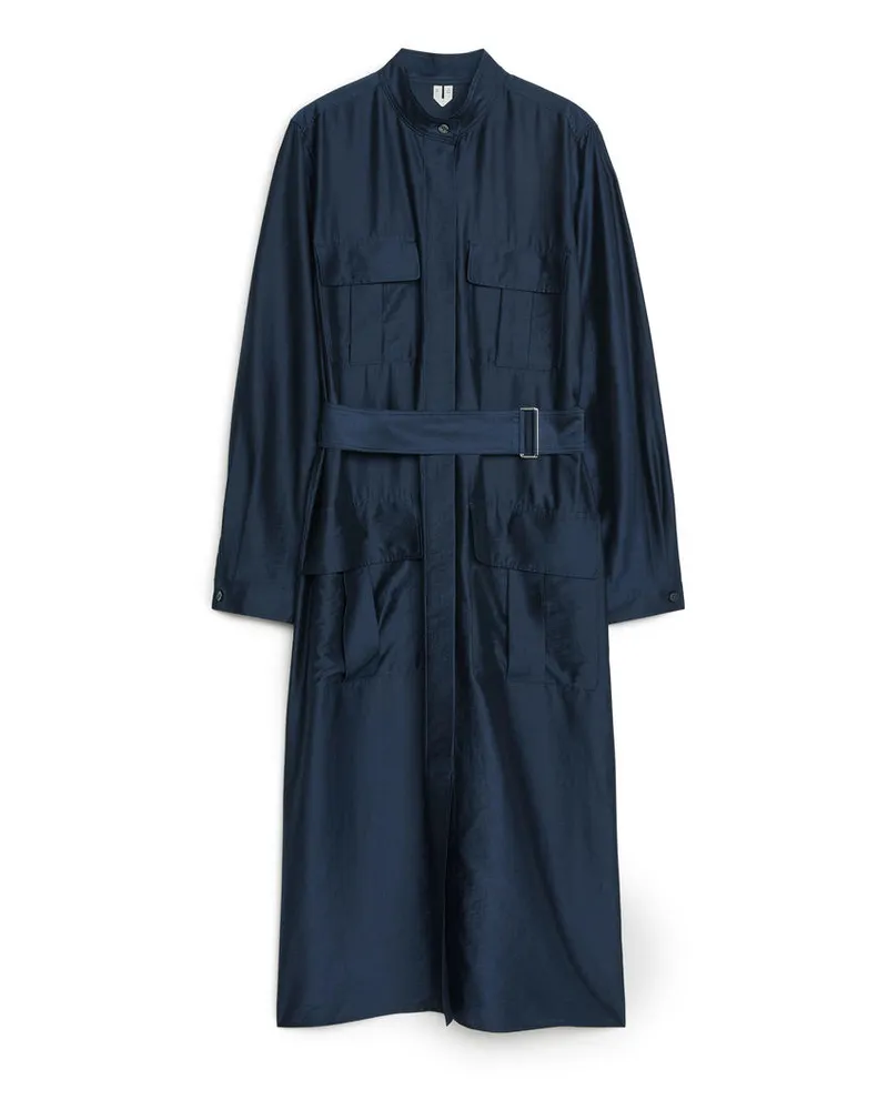 Arket Utility-Kleid Mit Gürtel -Blau Blau
