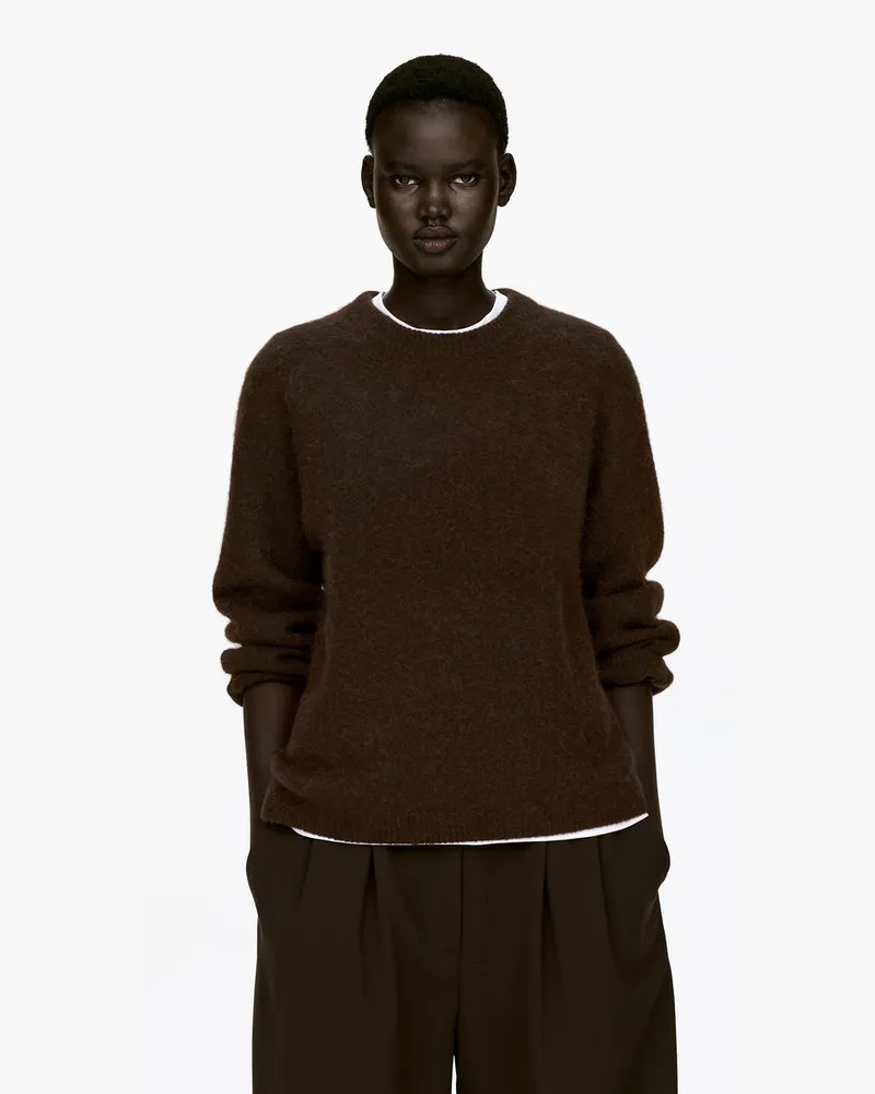 Arket Pullover Aus Alpakawolle Und Wolle -Braun Braun