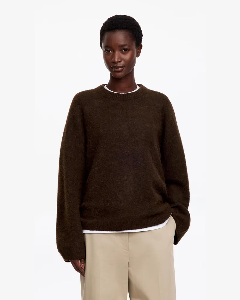 Arket Pullover Aus Alpakawolle Und Wolle -Braun Braun