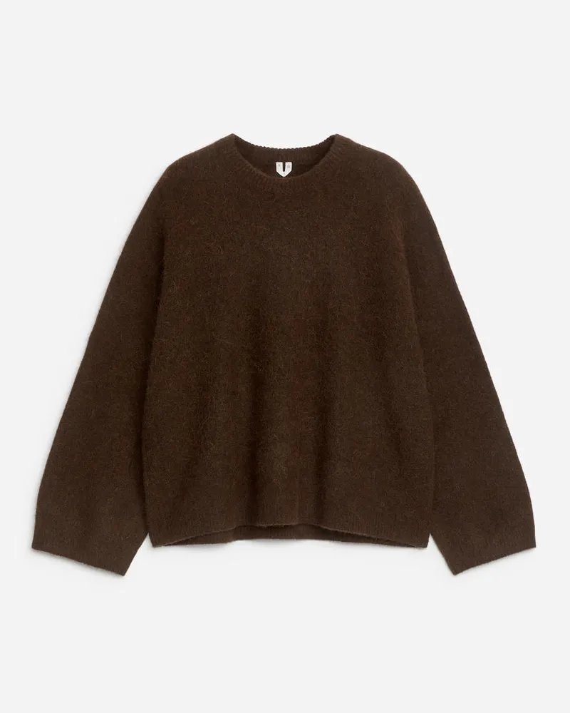 Arket Pullover Aus Alpakawolle Und Wolle -Braun Braun