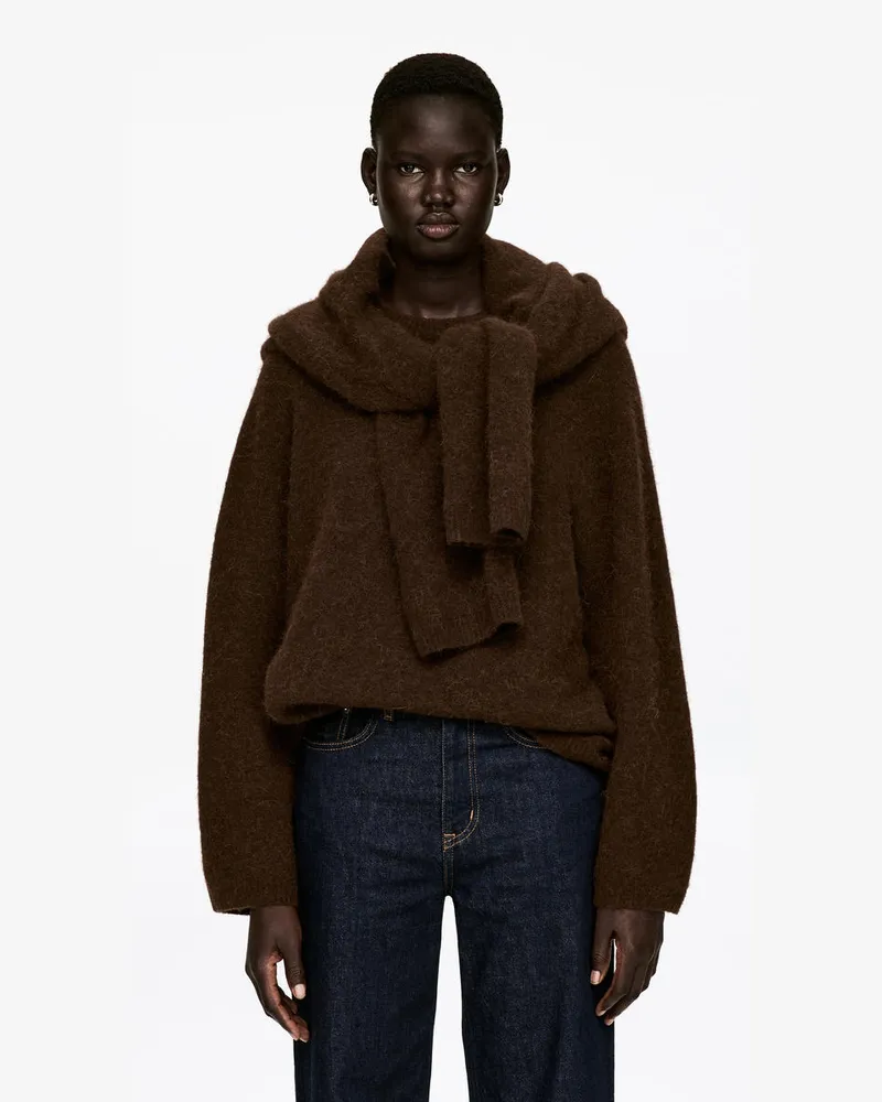 Arket Pullover Aus Alpakawolle Und Wolle -Braun Braun