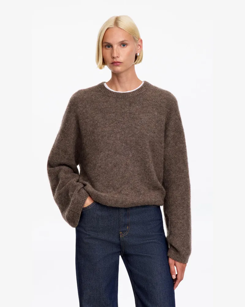 Arket Pullover Aus Alpakawolle Und Wolle -Braun Braun