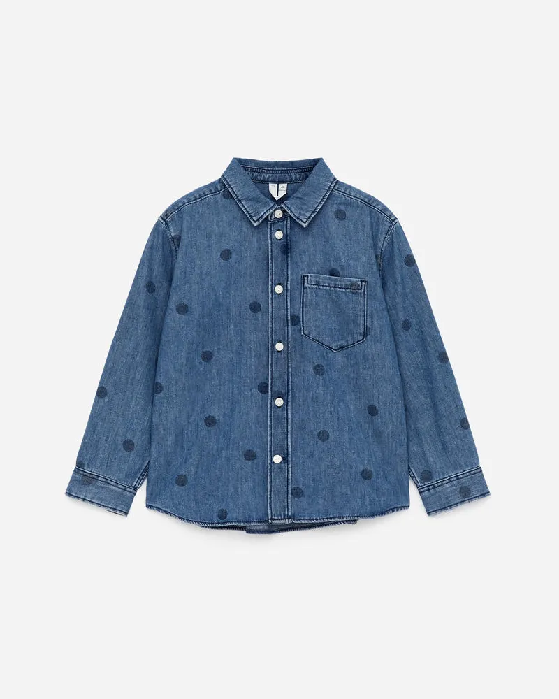 Arket Jeanshemd Mit Print -Blau Blau