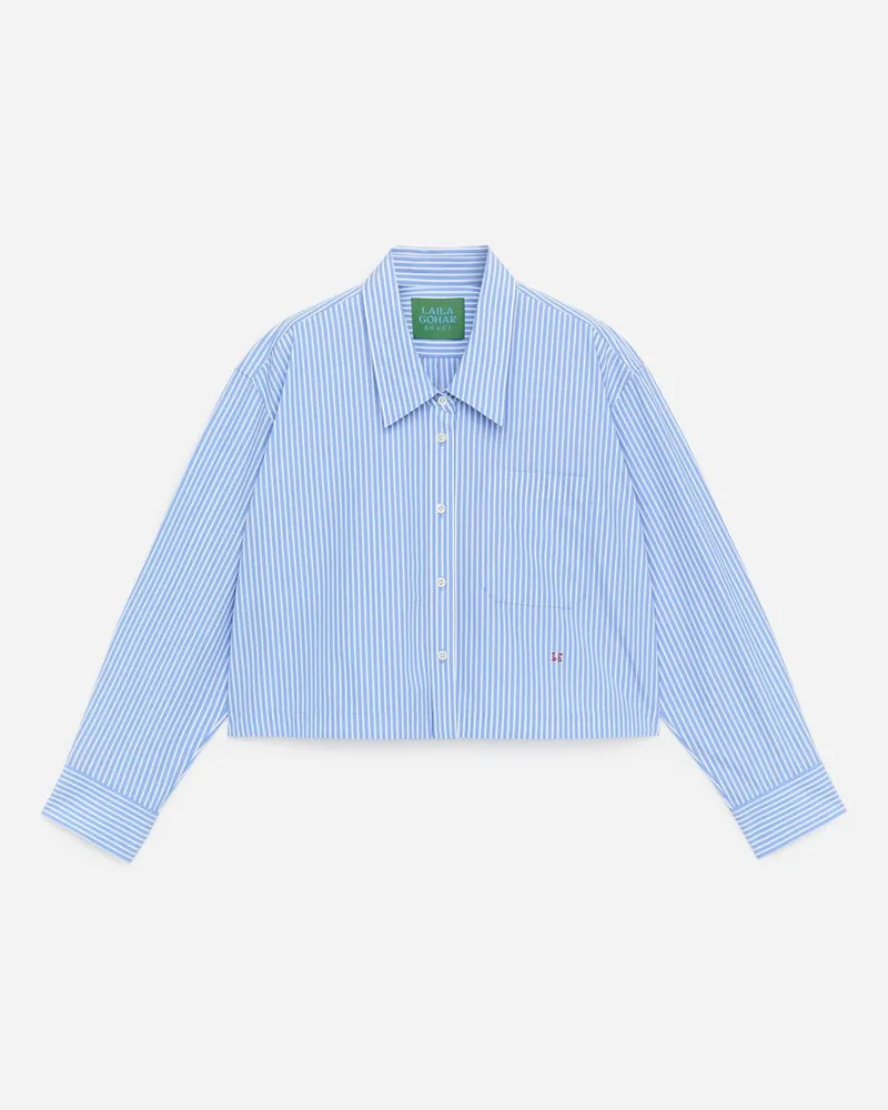 Arket ARKET Und Laila Gohar Cropped-Hemd -Blau Blau