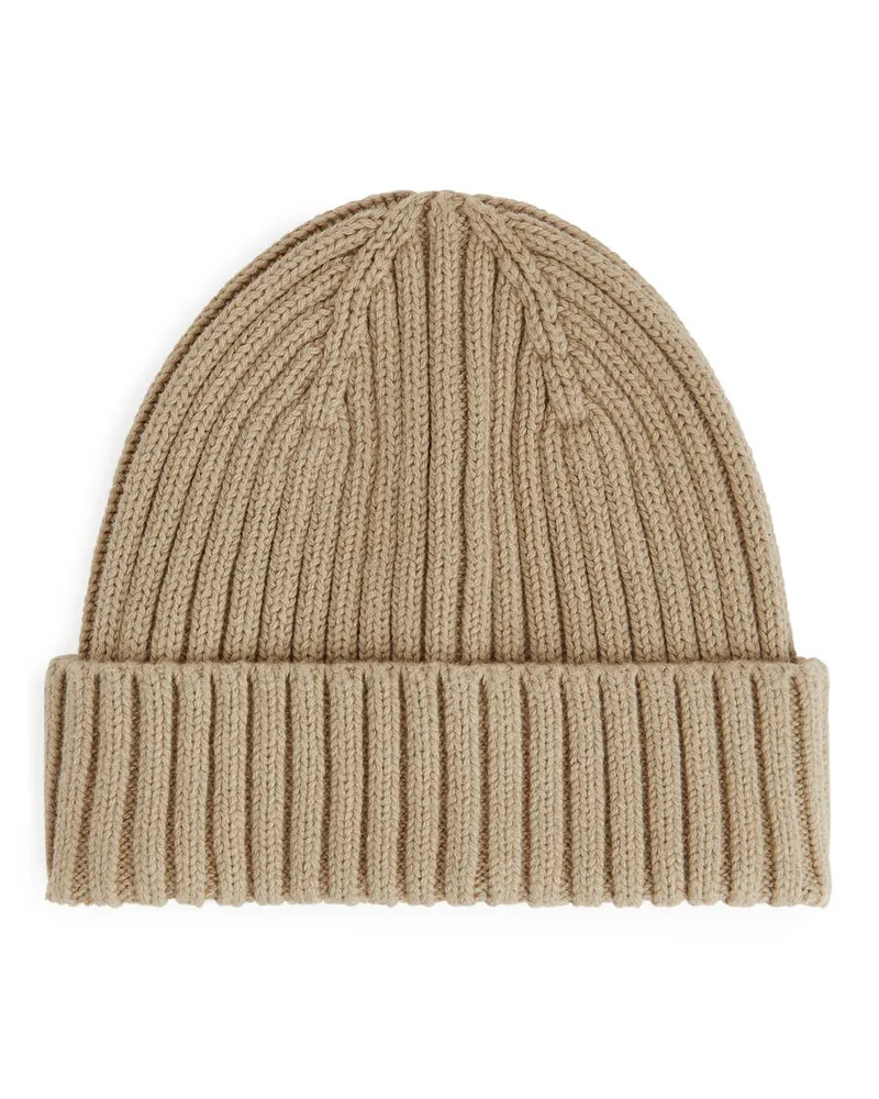 Arket Babybeanie Aus Rippenstrick - Beige Beige
