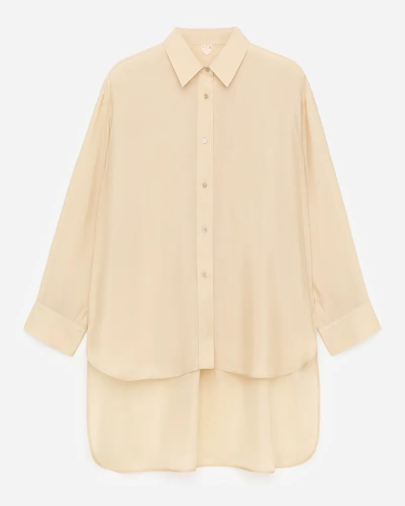 Arket Hemd Mit Verlängerter Rückseite -Beige Beige