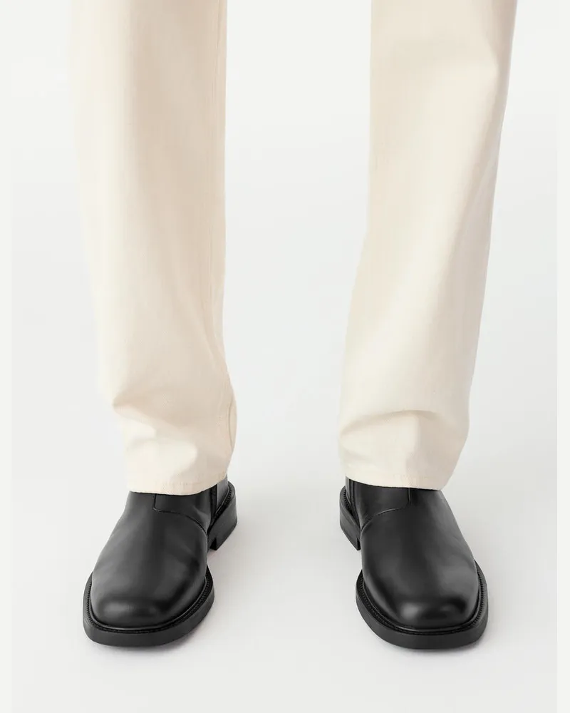 Arket Stiefelette Aus Leder -Schwarz Schwarz