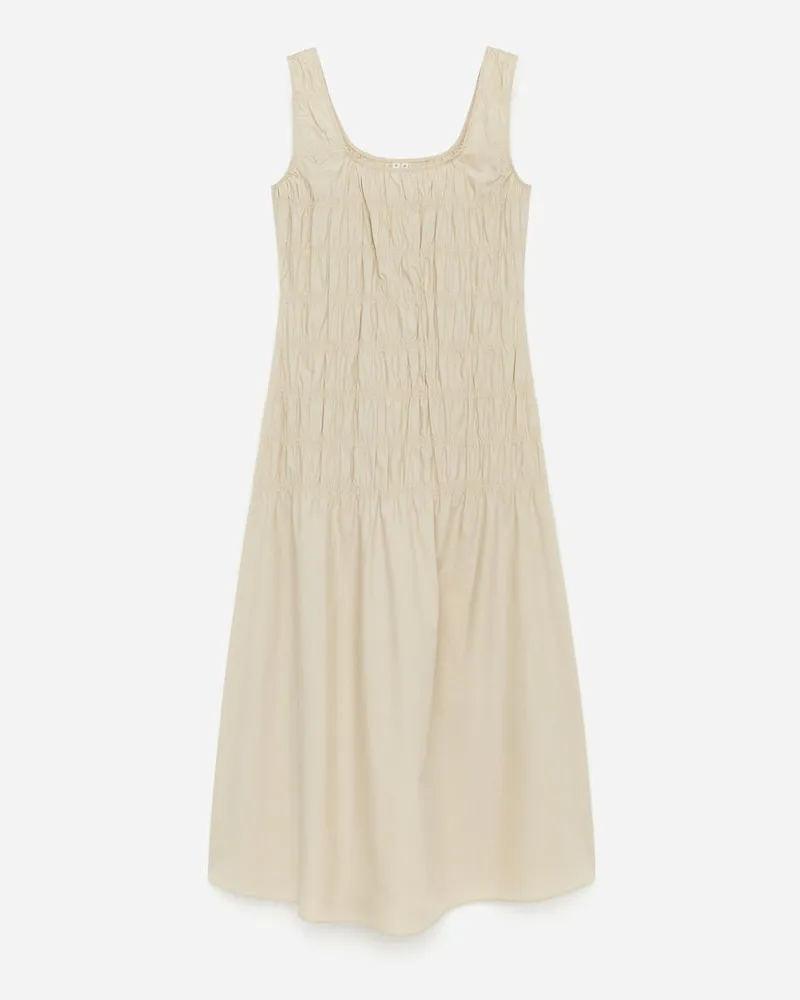 Arket Gesmoktes Kleid -Beige Beige