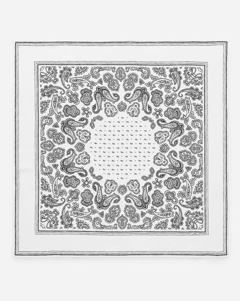 Arket Bedrucktes Seidentuch -Schwarz Schwarz