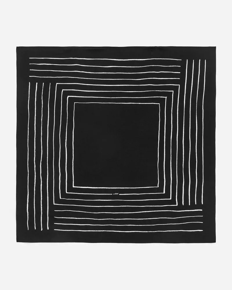Arket Bedrucktes Seidentuch -Schwarz Schwarz