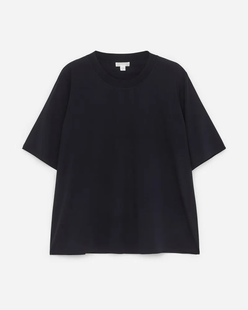 Arket T-Shirt Aus Seidenkrepp -Blau Blau