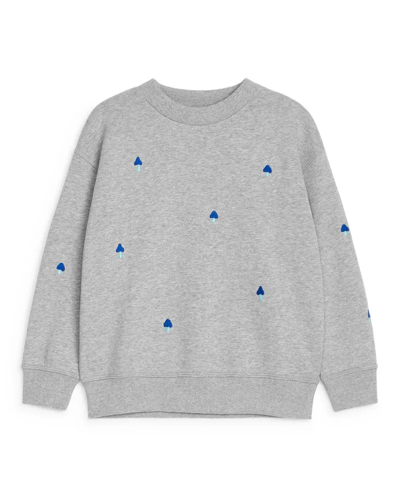 Arket Sweatshirt Mit Stickerei -Grau Grau