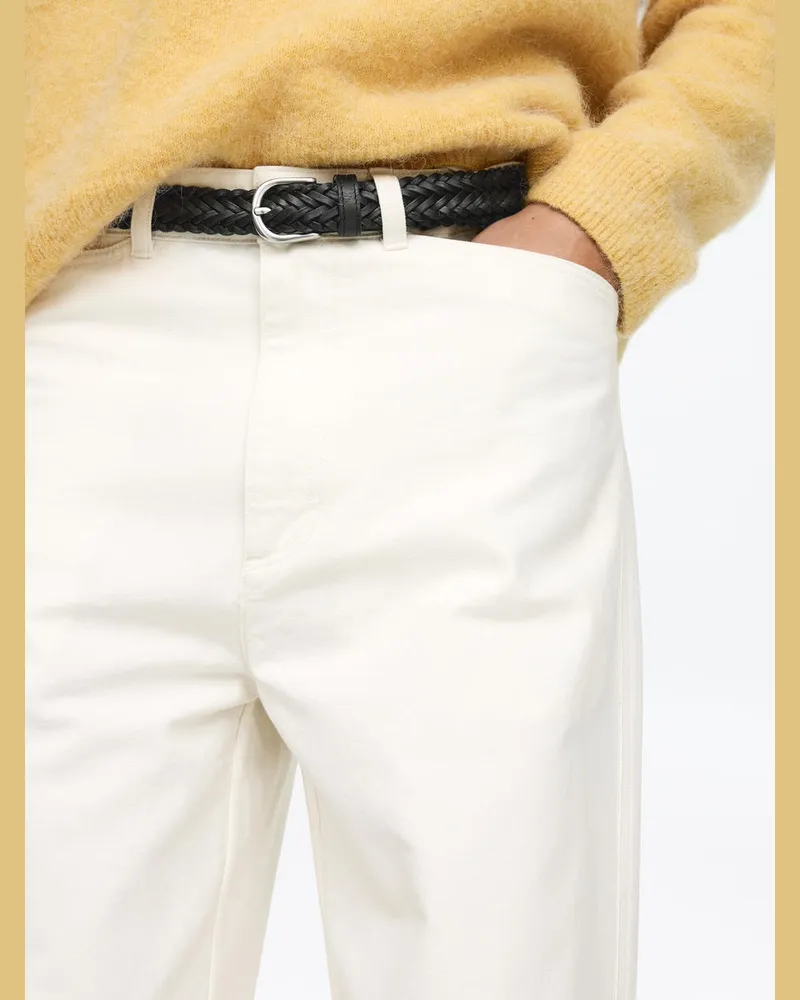 Arket Flechtgürtel Aus Leder -Schwarz Schwarz