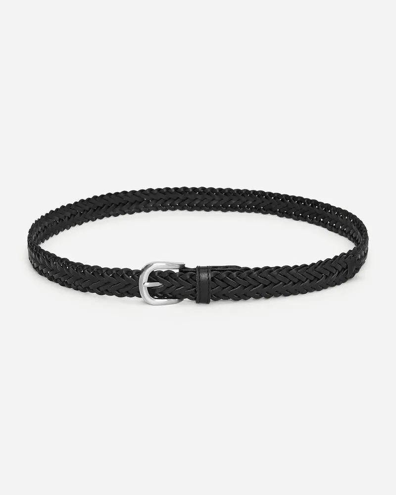 Arket Flechtgürtel Aus Leder - Schwarz Schwarz