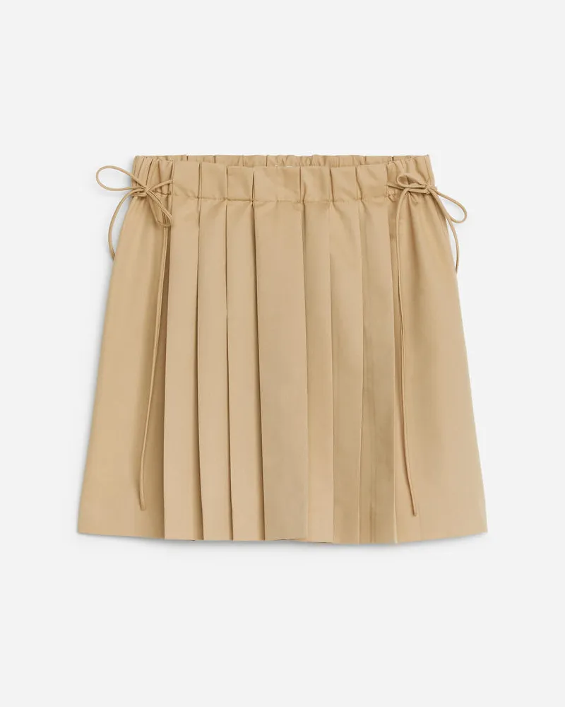 Arket Plissierter Midirock -Beige Beige