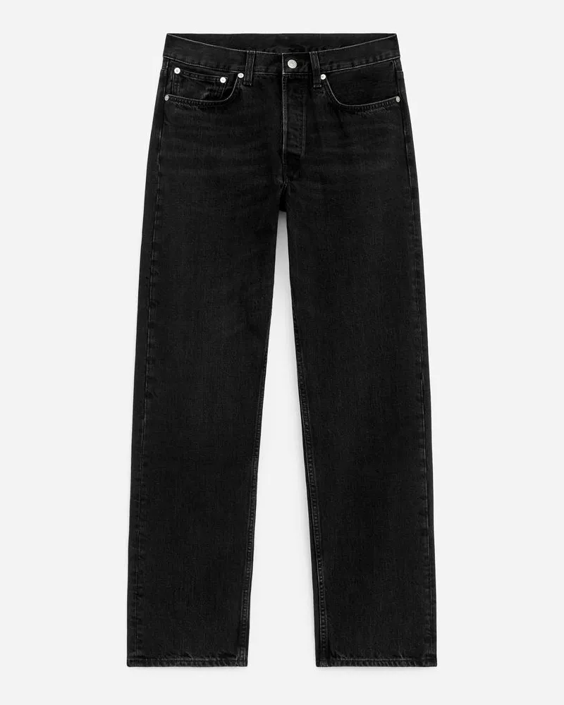Arket CLIFF Regular Straight Jeans -Schwarz Schwarz
