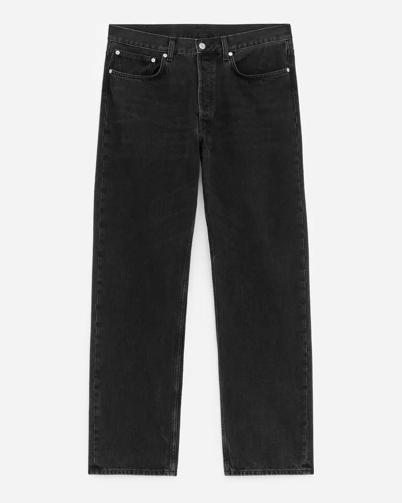 Arket CLIFF Regular Straight Jeans -Schwarz Schwarz