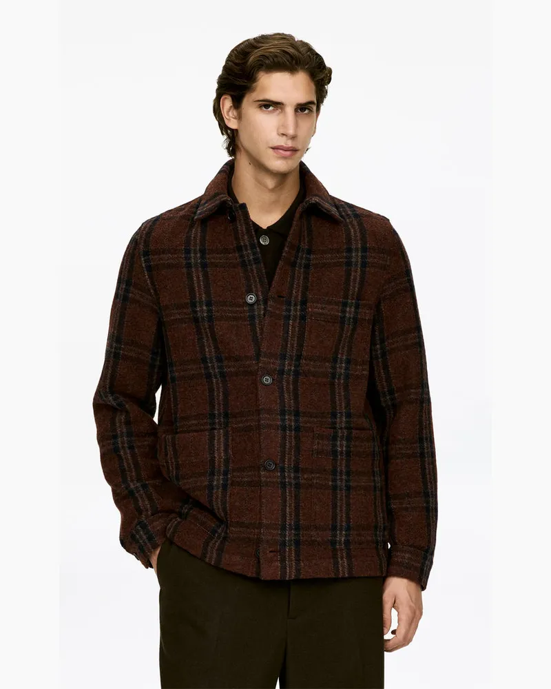 Arket Overshirt Aus Wollmischung -Braun Braun