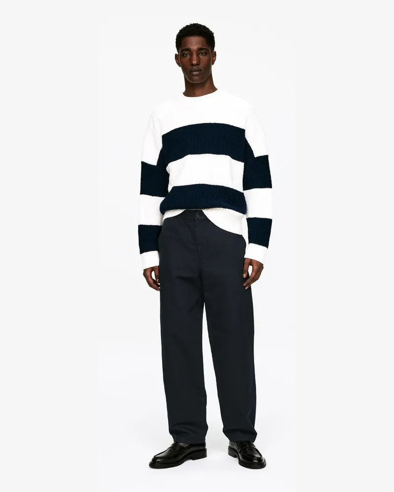 Arket Hose Aus Leinenmix -Blau Blau