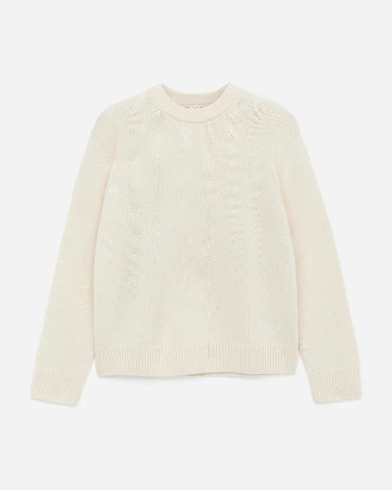 Arket Pullover Aus Schwerem Wollstrick -Weiß Weiß
