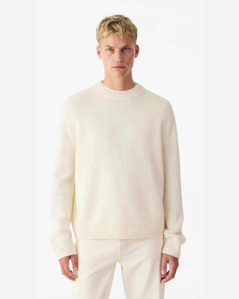 Arket Pullover Aus Schwerem Wollstrick -Weiß Weiß