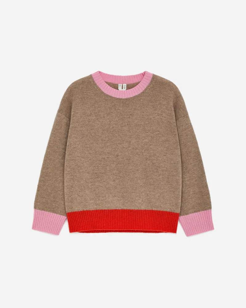 Arket Colour-Block-Pullover Aus Einer Wollmischung -Beige Beige
