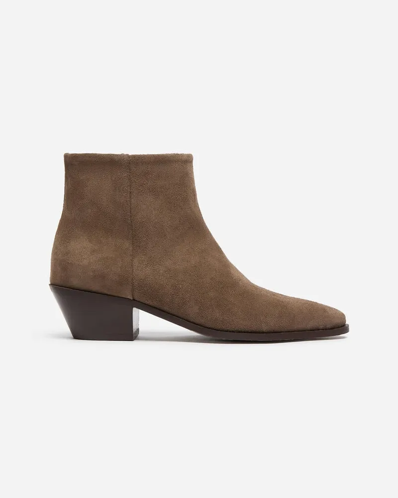 Arket Stiefelette Aus Veloursleder -Braun Braun