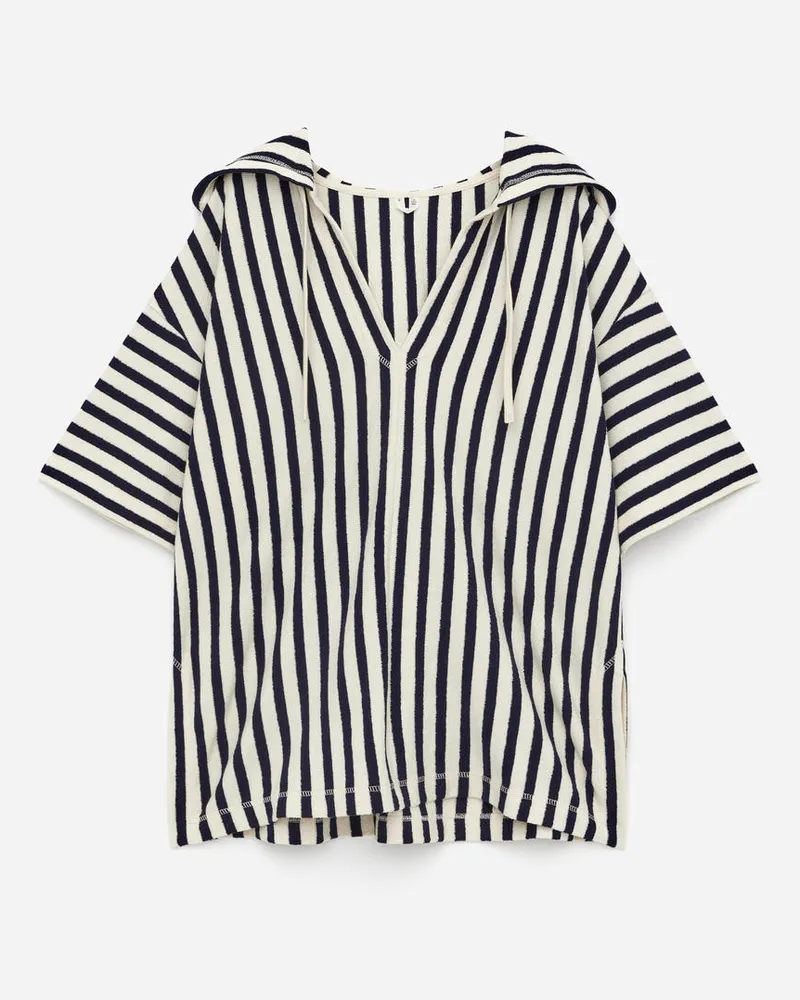 Arket Badeponcho Mit Kapuze -Blau Blau