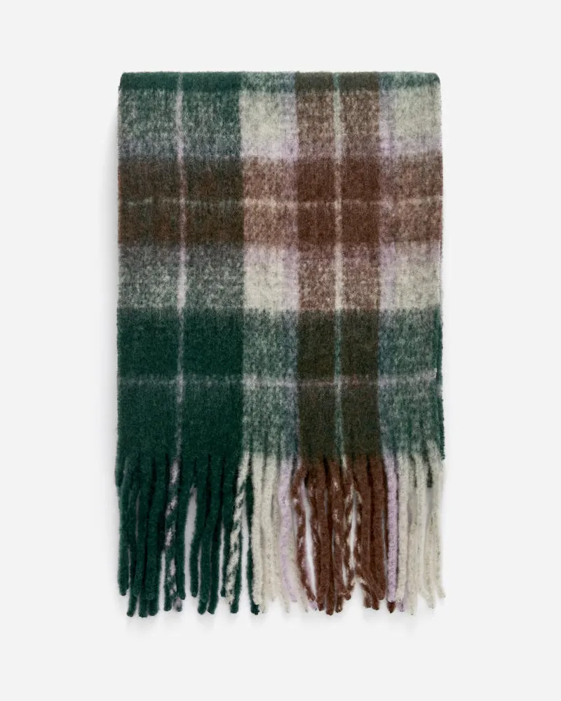 Arket Schal Aus Wollmischung -Grün Grün