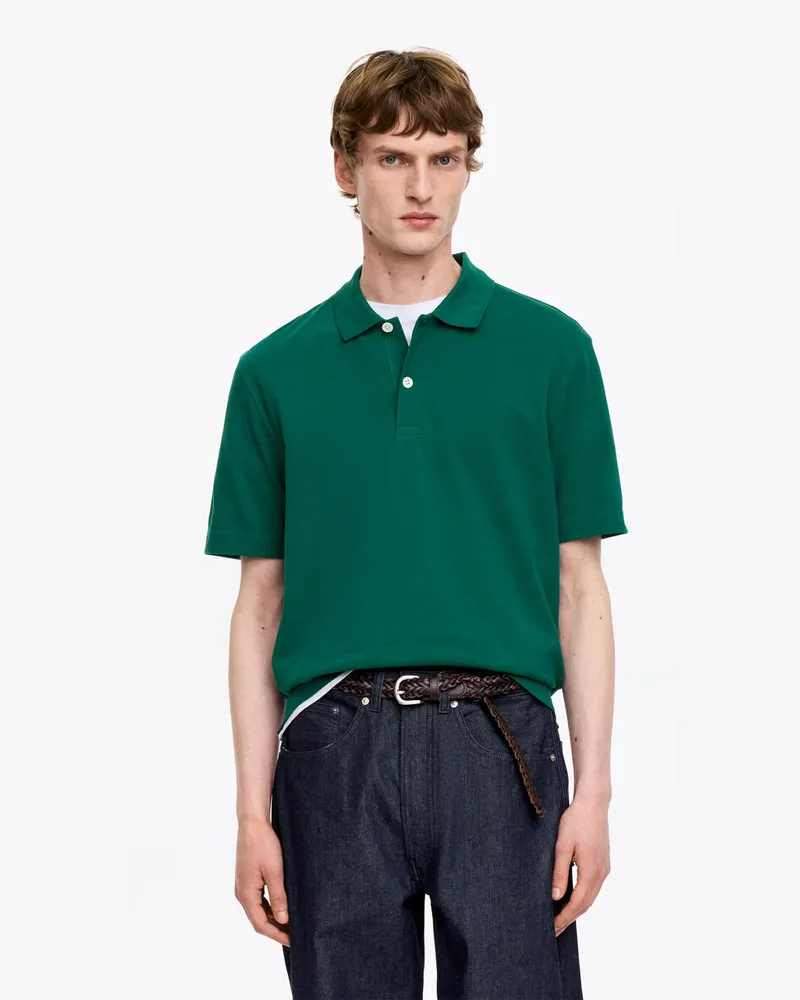 Arket Pikee-Poloshirt -Grün Grün