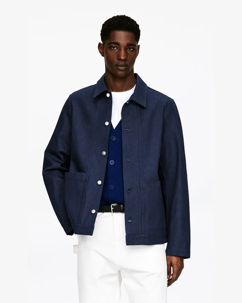 Arket Workwear-Jacke Aus Denim -Blau Blau