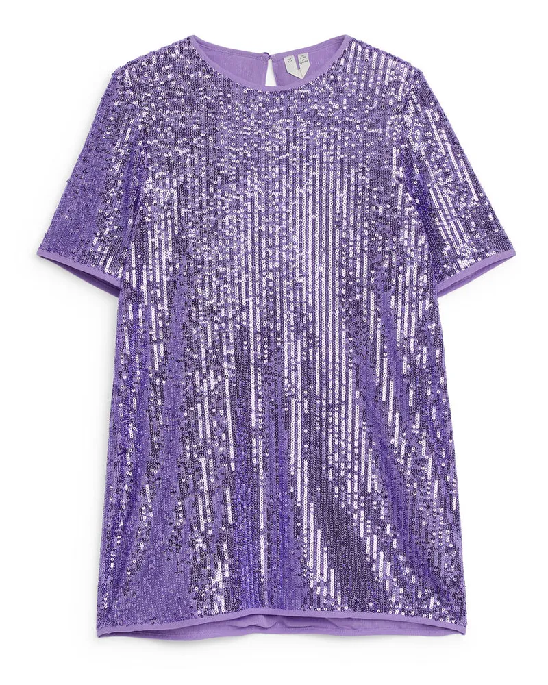 Arket Paillettenkleid -Lila Lila