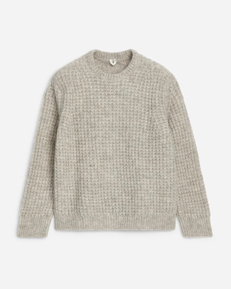 Arket Lockerer Pullover Aus Wolle Und Alpakawolle - Grau Grau