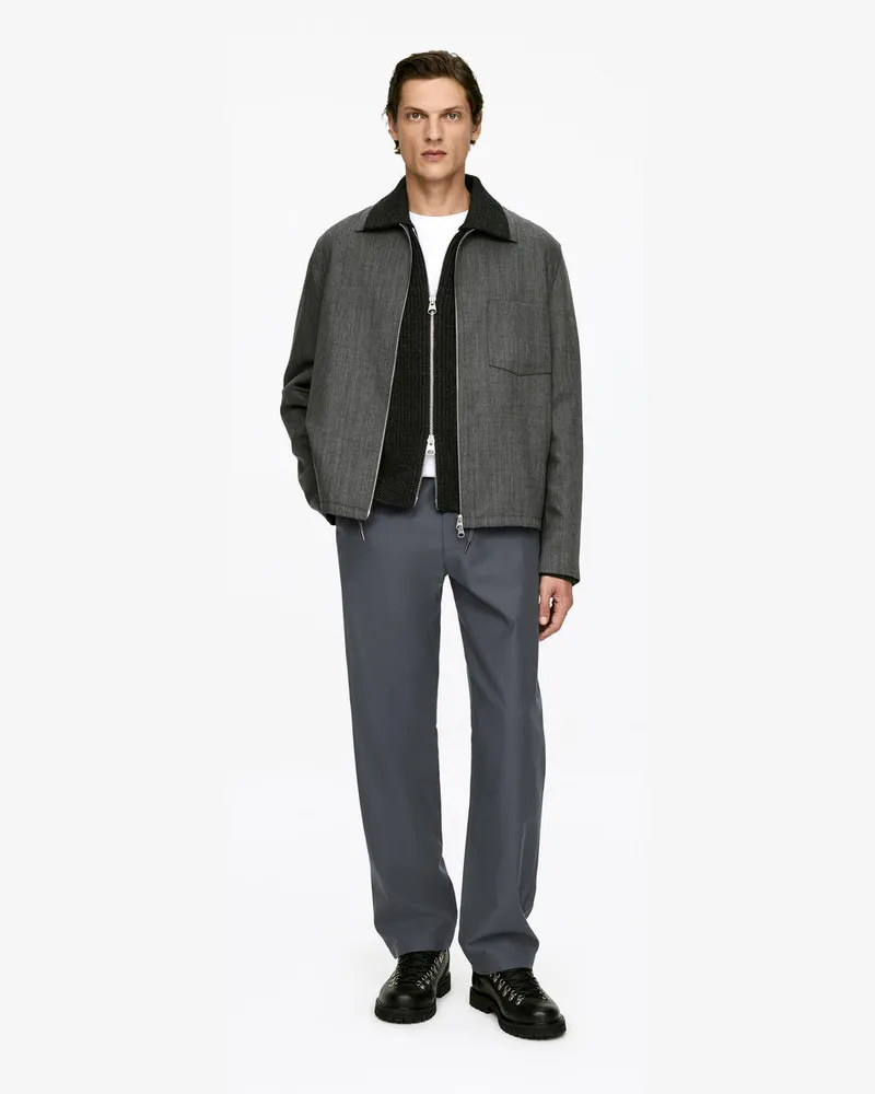 Arket Lockere Hose Aus Wolle Und Baumwolle -Grau Grau