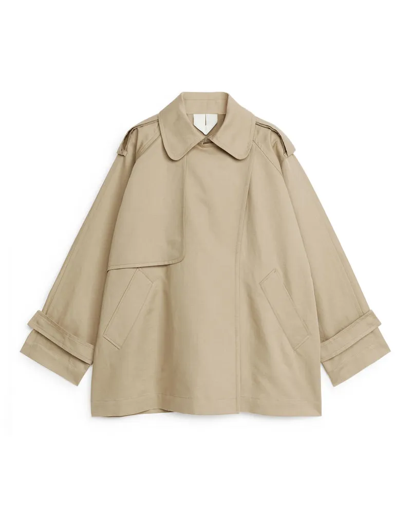 Arket Kurzer Trenchcoat - Beige Beige