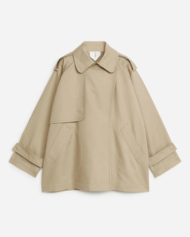 Arket Kurzer Trenchcoat -Beige Beige