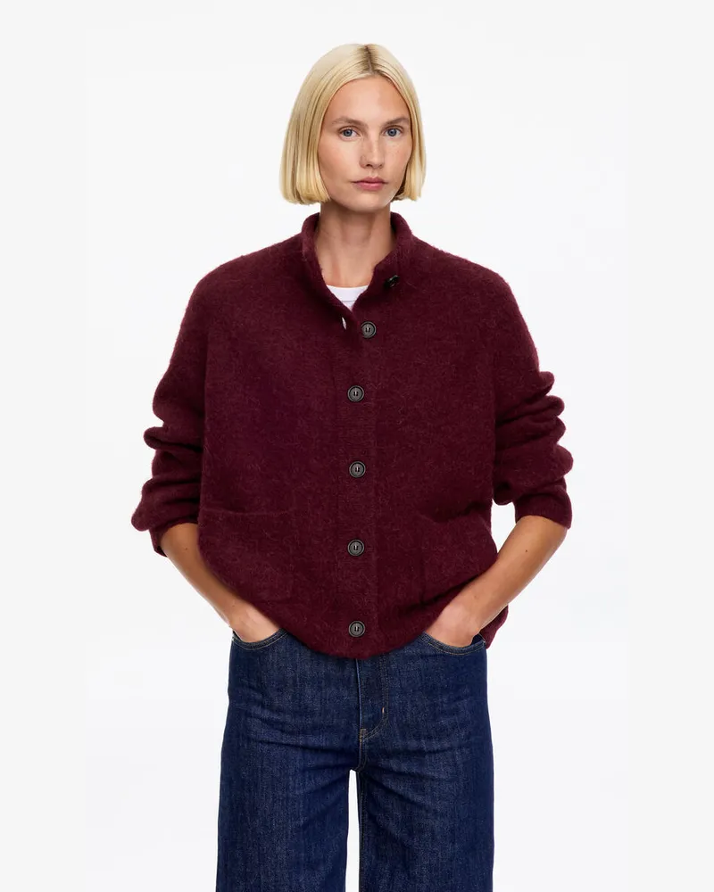 Arket Strickjacke Aus Einer Alpaka-Wollmischung -Rot Rot