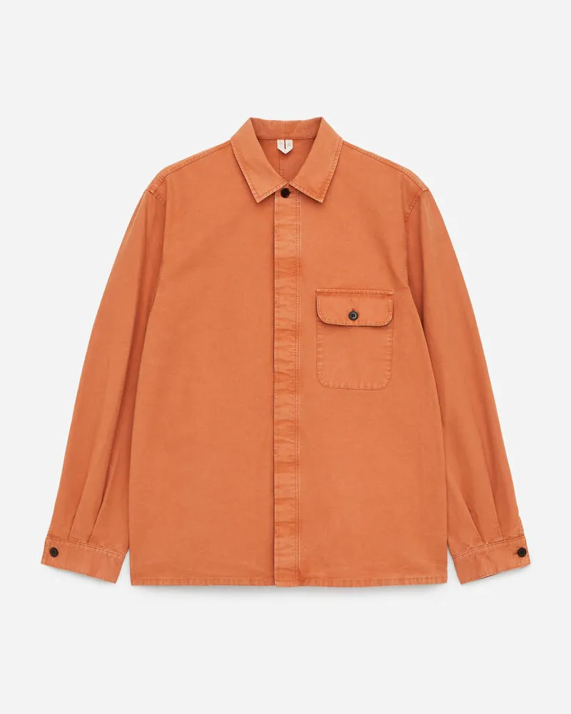 Arket Overshirt Aus Canvas -Orange Orange
