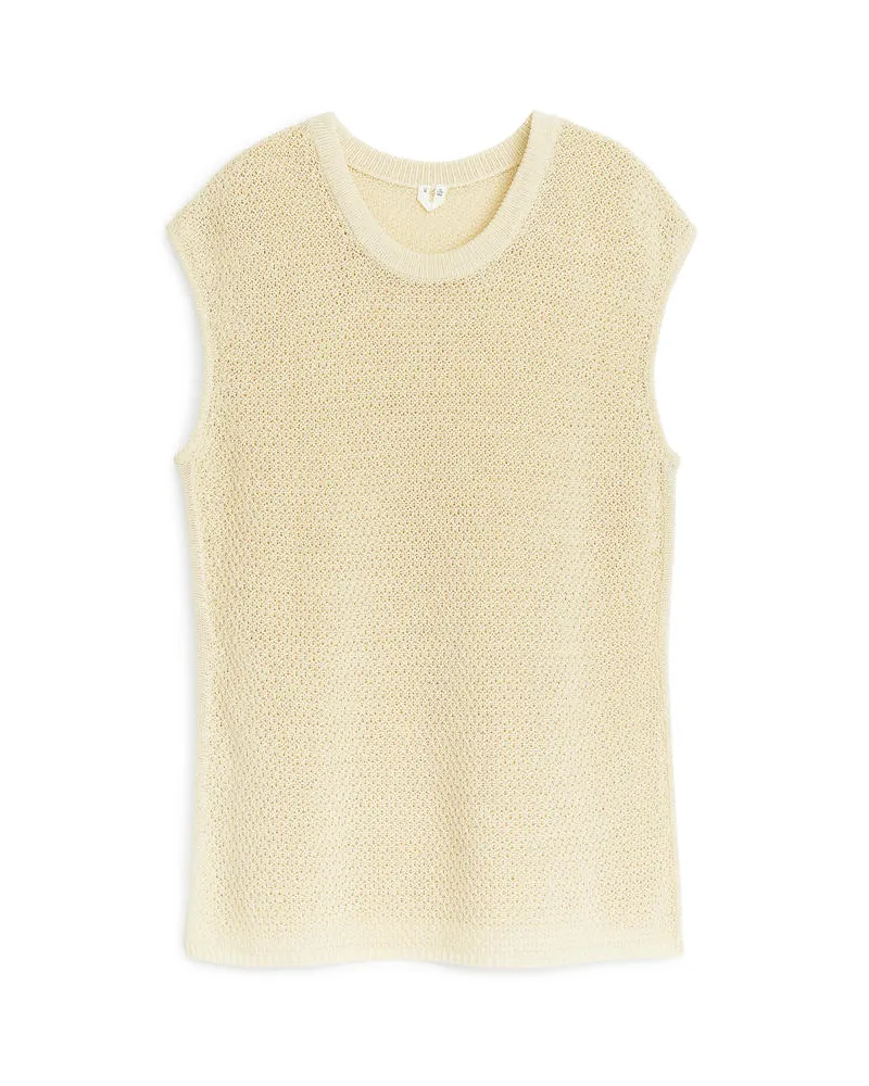 Arket Pullunder Mit Lochmuster - Beige|Gelb Hafer