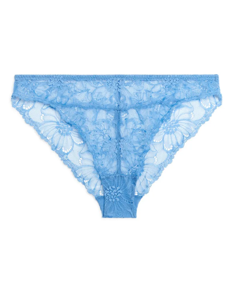 Arket Slip Aus Spitze - Blau Blau