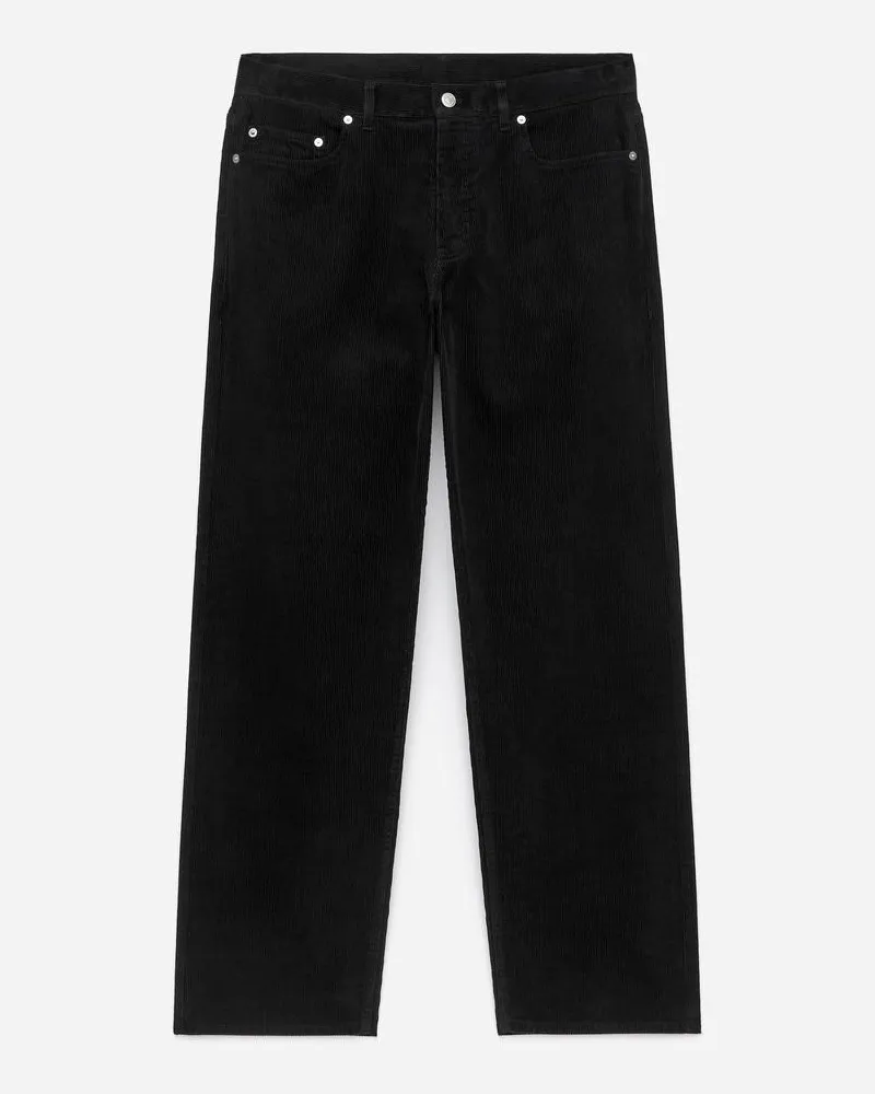 Arket Cordhose LOOSE -Schwarz Schwarz