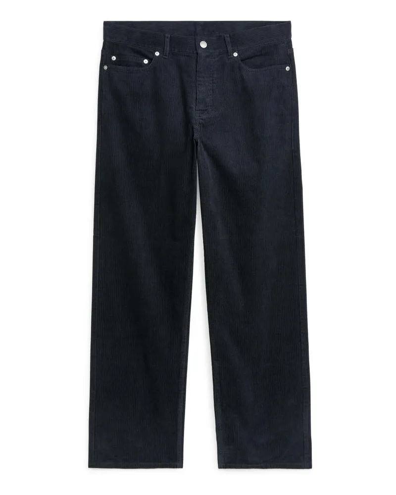 Arket Cordhose LOOSE -Schwarz Schwarz