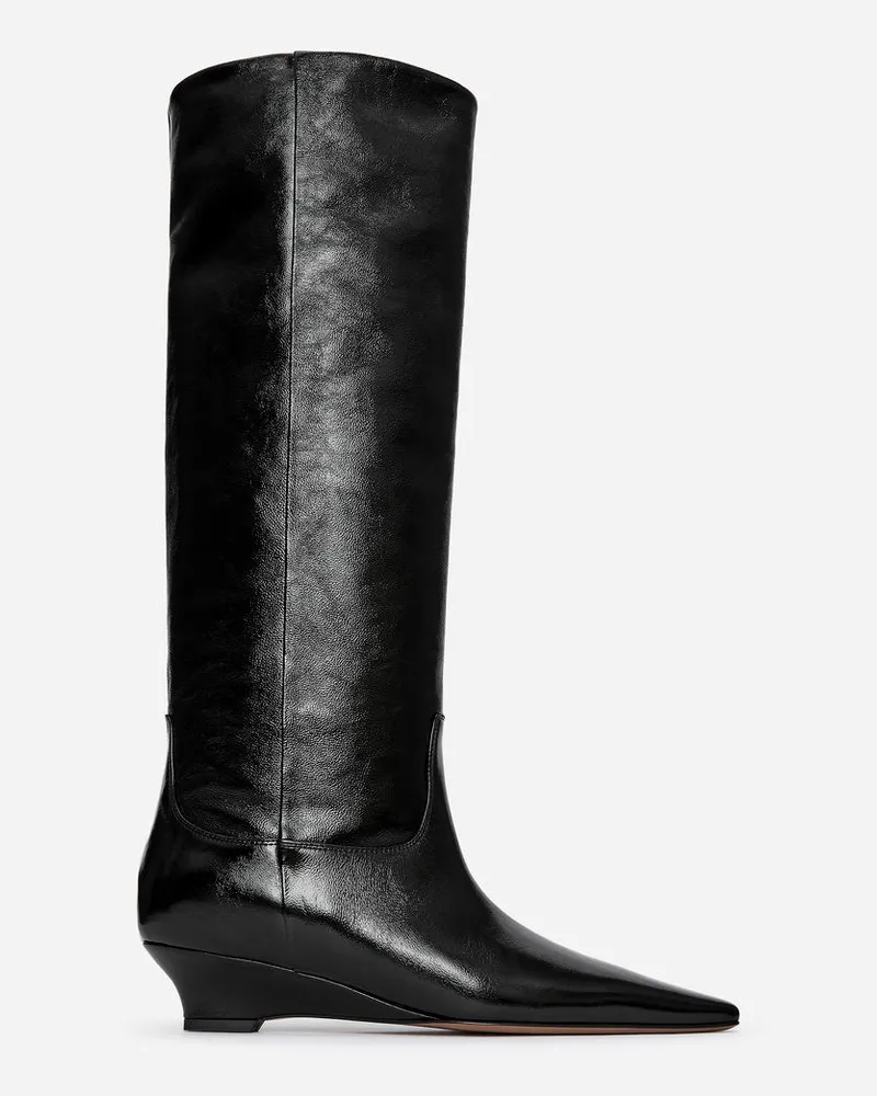 Arket Stiefel Aus Glänzendem Leder -Schwarz Schwarz