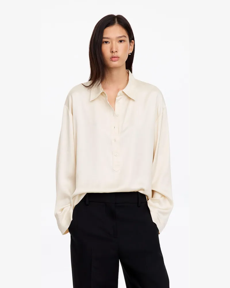 Arket Lockeres Poloshirt -Weiß Weiß