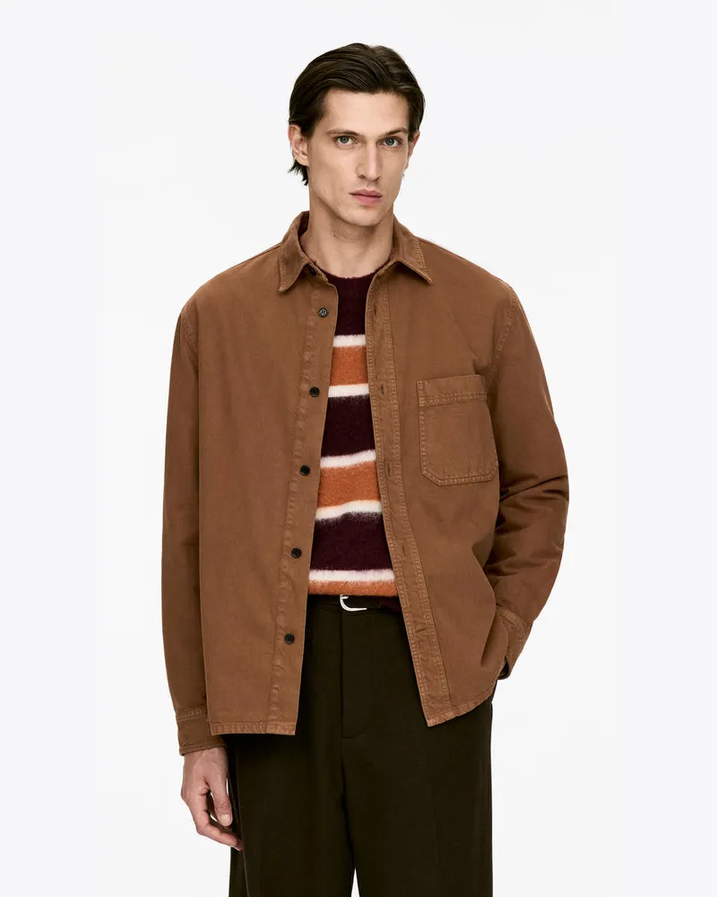 Arket Overshirt Aus Baumwolle -Braun Braun