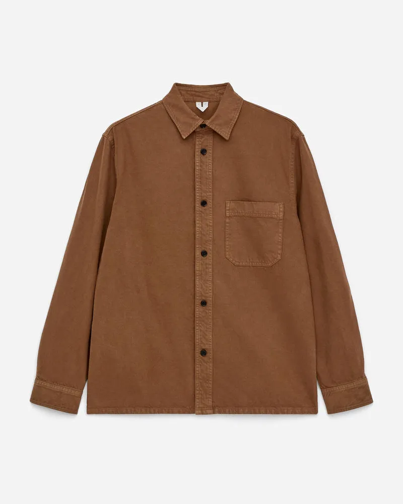 Arket Overshirt Aus Baumwolle -Braun Braun