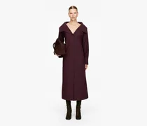 Kleid Mit Weitem Kragen -Rot