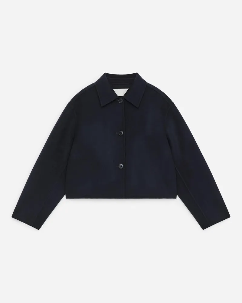 Arket Doubleface-Overshirt Aus Wollmischung -Blau Blau